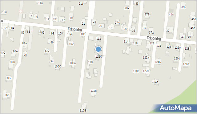 Mysłowice, Dzióbka Adama, 112C, mapa Mysłowice
