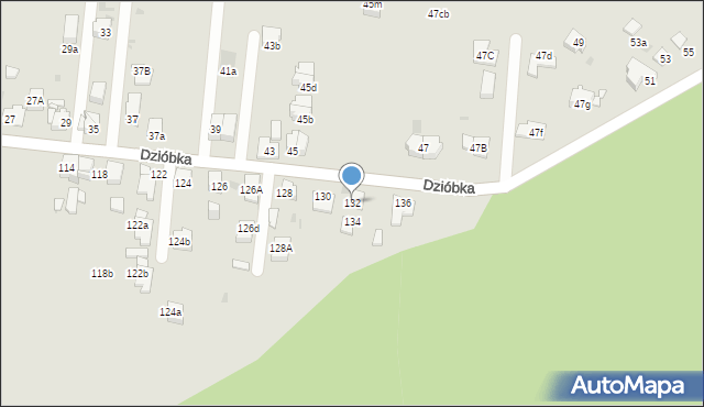 Mysłowice, Dzióbka Adama, 132, mapa Mysłowice