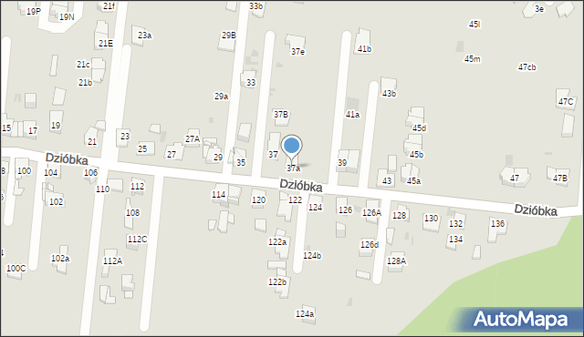 Mysłowice, Dzióbka Adama, 37a, mapa Mysłowice