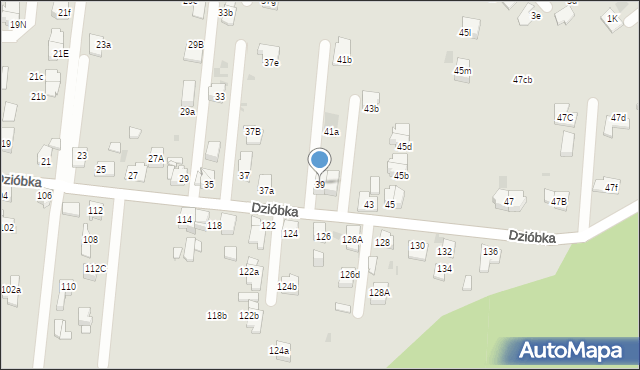 Mysłowice, Dzióbka Adama, 39, mapa Mysłowice