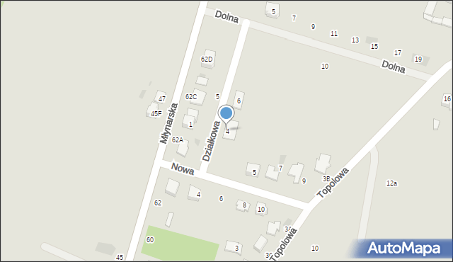 Nasielsk, Działkowa, 4, mapa Nasielsk