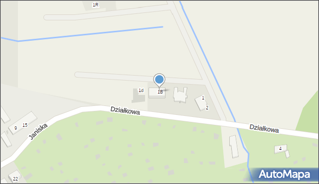 Niekanin, Działkowa, 1B, mapa Niekanin