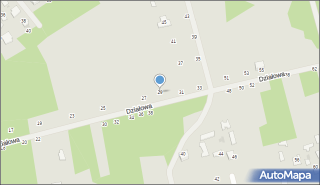 Nowa Dęba, Działowa, 29, mapa Nowa Dęba