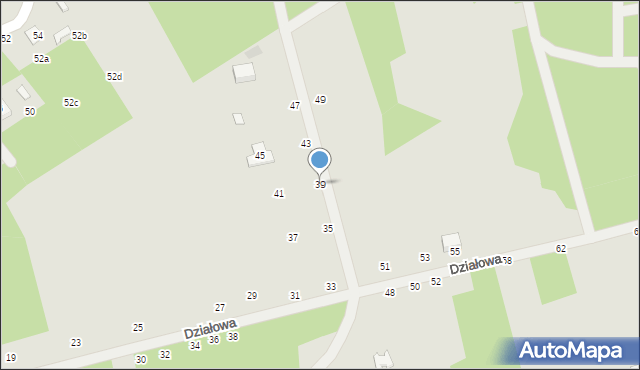 Nowa Dęba, Działowa, 39, mapa Nowa Dęba