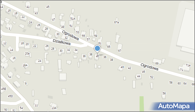 Opatówek, Działkowa, 40, mapa Opatówek