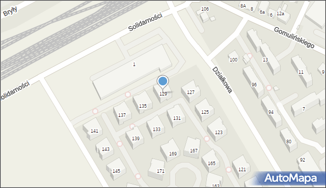 Parzniew, Działkowa, 129, mapa Parzniew