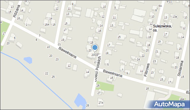 Piotrków Trybunalski, Dzieci Polskich, 20/22, mapa Piotrków Trybunalski