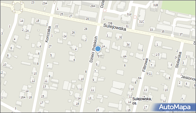 Piotrków Trybunalski, Dzieci Polskich, 3, mapa Piotrków Trybunalski