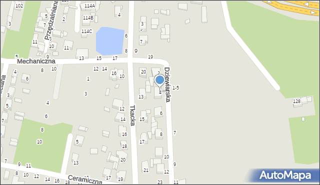 Piotrków Trybunalski, Dziewiarska, 4, mapa Piotrków Trybunalski