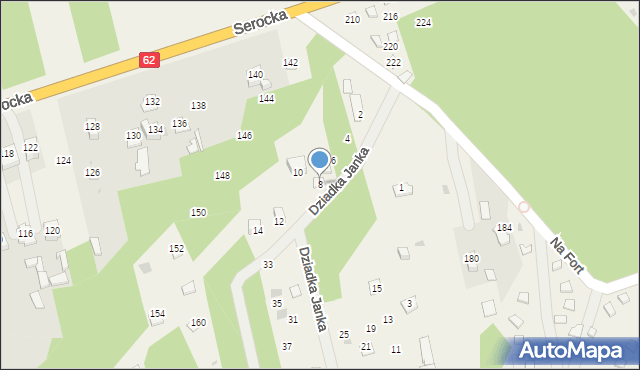Pomiechówek, Dziadka Janka, 8, mapa Pomiechówek