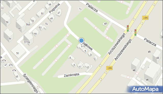 Poznań, Działkowa, 7, mapa Poznania