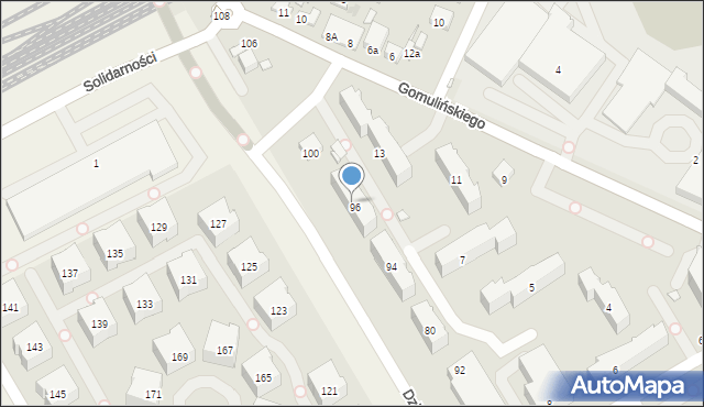 Pruszków, Działkowa, 98, mapa Pruszków