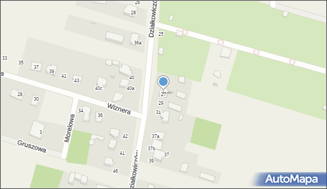 Rędziny, Działkowiczów, 27, mapa Rędziny