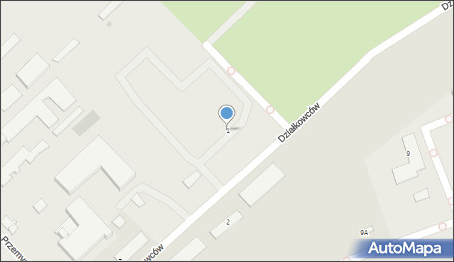 Sandomierz, Działkowców, 1, mapa Sandomierza