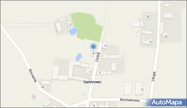 Sarbinowo, Dzika, 5, mapa Sarbinowo