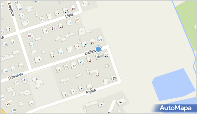 Sarnaki, Dzikowa, 18, mapa Sarnaki
