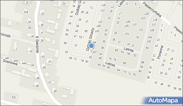 Słomin, Dzikiej Gruszy, 86, mapa Słomin