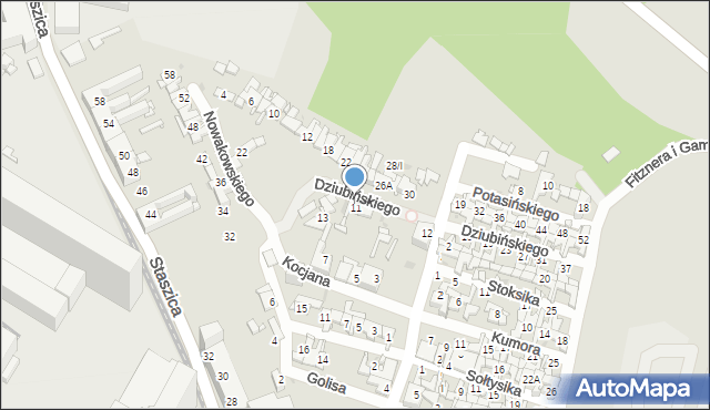 Sosnowiec, Dziubińskiego Ludwika, 13B, mapa Sosnowca