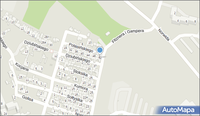 Sosnowiec, Dziubińskiego Ludwika, 52, mapa Sosnowca