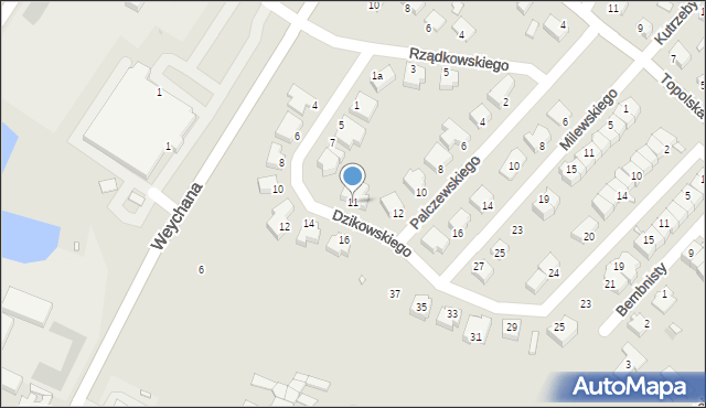 Środa Wielkopolska, Dzikowskiego Kazimierza, 11, mapa Środa Wielkopolska