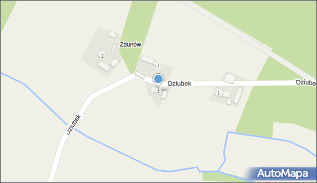 Stare Olesno, Dziubek, 2, mapa Stare Olesno