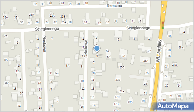 Starogard Gdański, Działkowa, 5, mapa Starogard Gdański