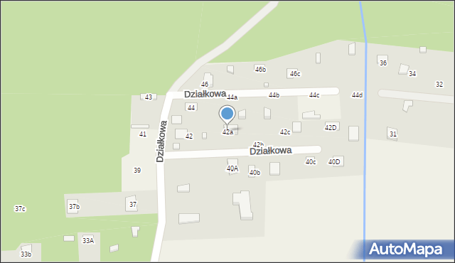 Stary Adamów, Działkowa, 42a, mapa Stary Adamów