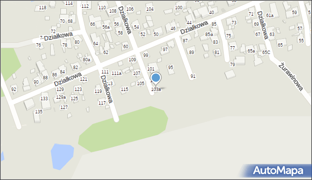 Swarzędz, Działkowa, 103a, mapa Swarzędz