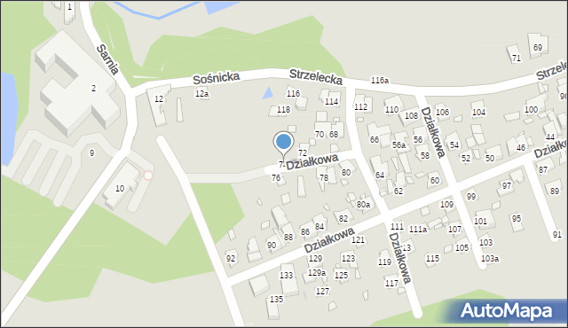 Swarzędz, Działkowa, 74, mapa Swarzędz