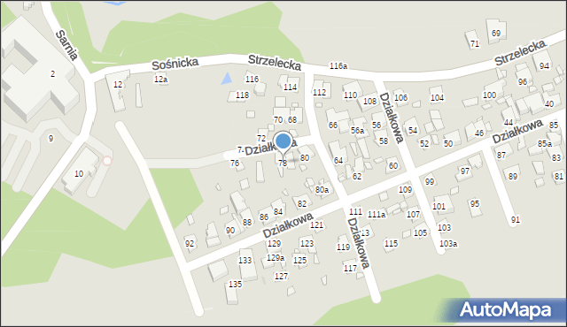 Swarzędz, Działkowa, 78, mapa Swarzędz