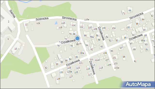 Swarzędz, Działkowa, 80, mapa Swarzędz