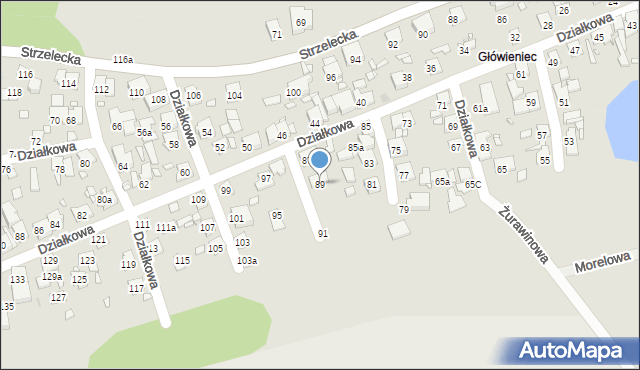 Swarzędz, Działkowa, 89, mapa Swarzędz