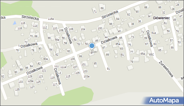 Swarzędz, Działkowa, 97, mapa Swarzędz