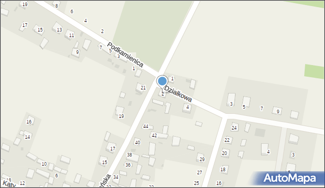 Szaniec, Działkowa, 2, mapa Szaniec