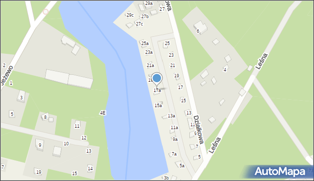 Szczawin, Działkowa, 17a, mapa Szczawin