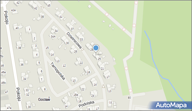 Szczecin, Dzielnicowa, 27, mapa Szczecina