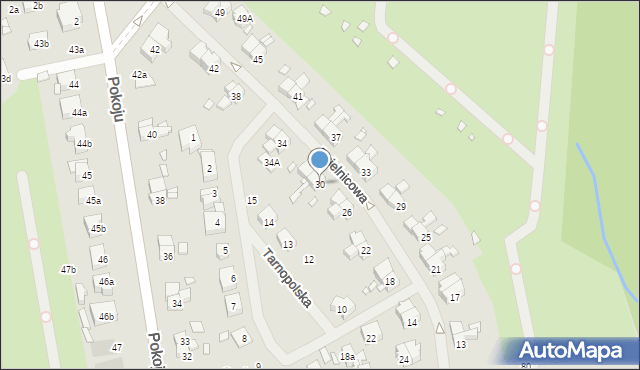 Szczecin, Dzielnicowa, 30, mapa Szczecina