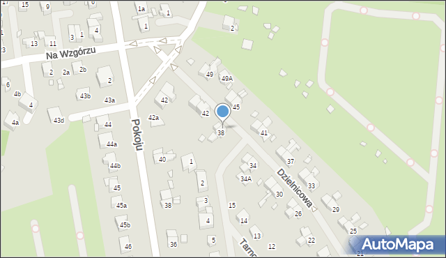 Szczecin, Dzielnicowa, 40, mapa Szczecina