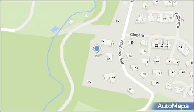 Szczecin, Dzierżonia Jana, ks., 88, mapa Szczecina