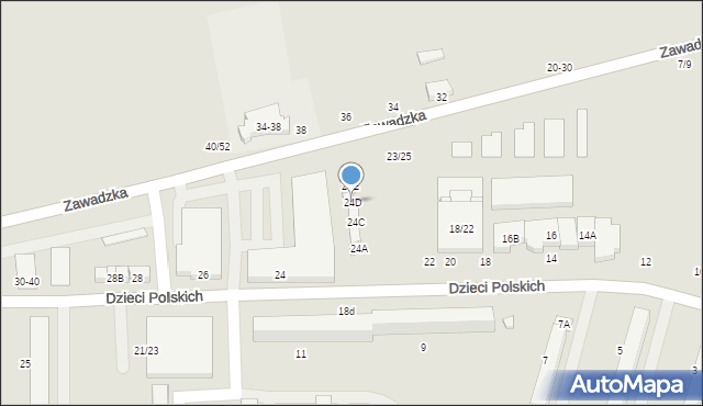 Tomaszów Mazowiecki, Dzieci Polskich, 24D, mapa Tomaszów Mazowiecki