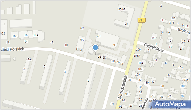 Tomaszów Mazowiecki, Dzieci Polskich, 2F, mapa Tomaszów Mazowiecki