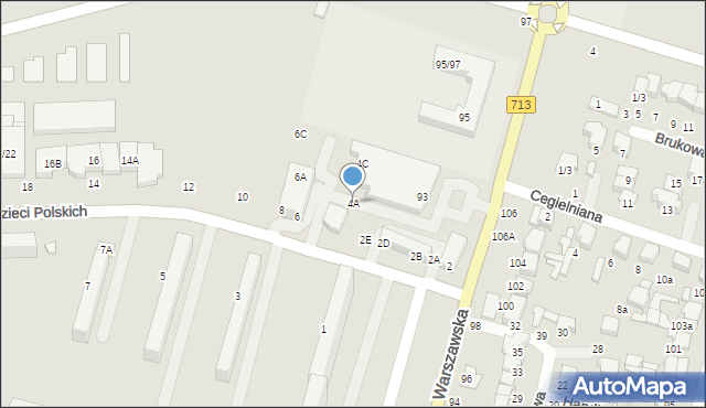 Tomaszów Mazowiecki, Dzieci Polskich, 4A, mapa Tomaszów Mazowiecki