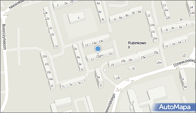 Toruń, Dziewulskiego Władysława, 11a, mapa Torunia