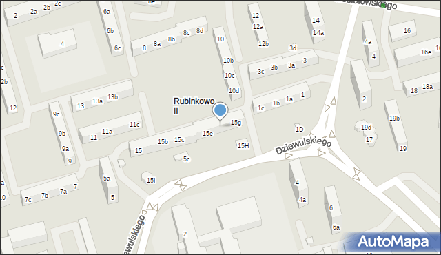 Toruń, Dziewulskiego Władysława, 15f, mapa Torunia