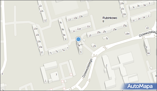 Toruń, Dziewulskiego Władysława, 5a, mapa Torunia