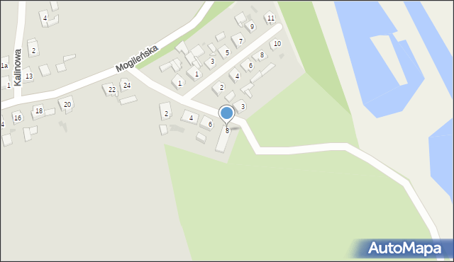 Trzemeszno, Działkowa, 8, mapa Trzemeszno