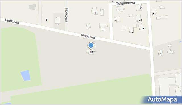 Turek, Działkowa, 1F, mapa Turka