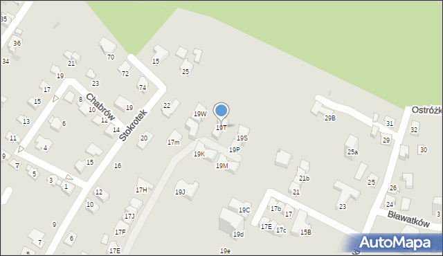 Tychy, Dzwonkowa, 19T, mapa Tychów