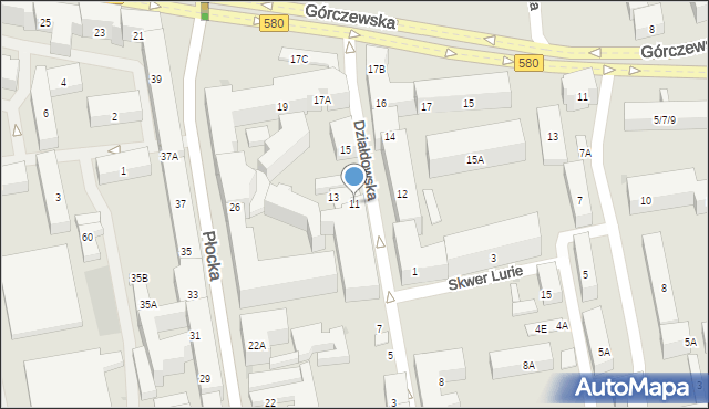 Warszawa, Działdowska, 11, mapa Warszawy