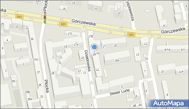 Warszawa, Działdowska, 14, mapa Warszawy